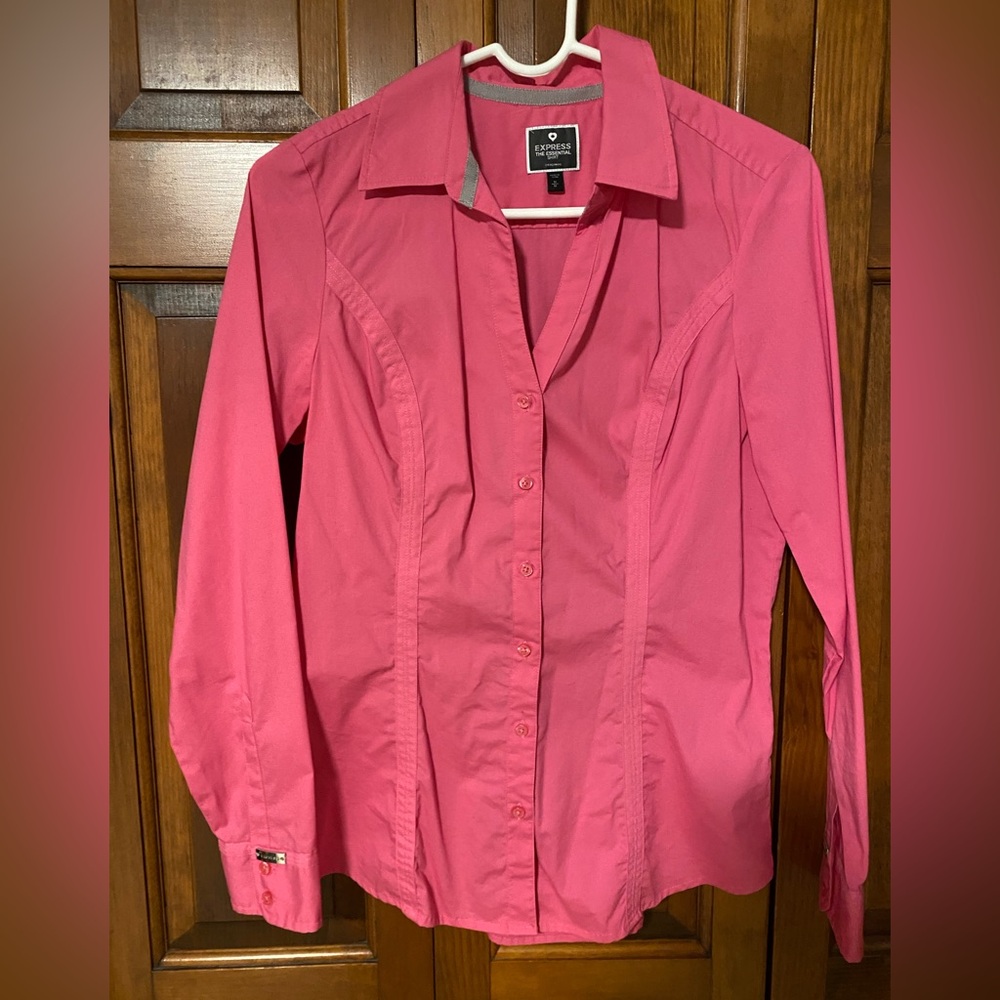 Express Vibrant Pink Essential Shirt
